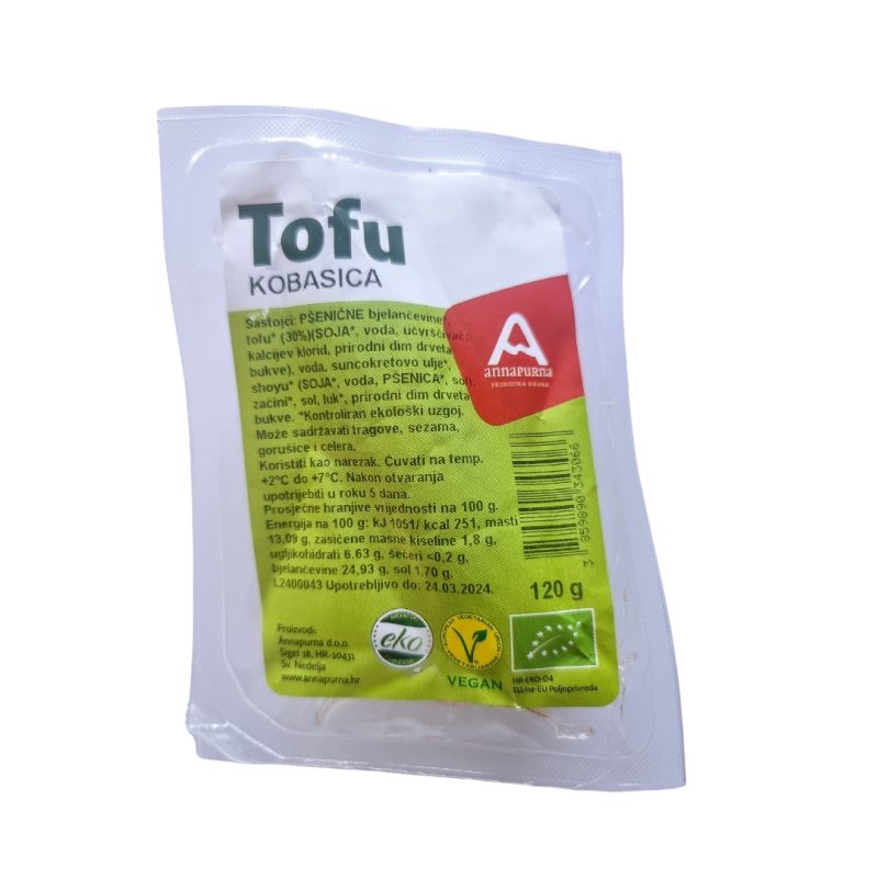 tofu, kobasica, organska