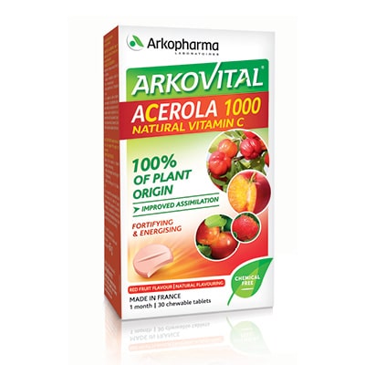 Azinc Acerola 30 tableta za žvakanje, Arkopharma