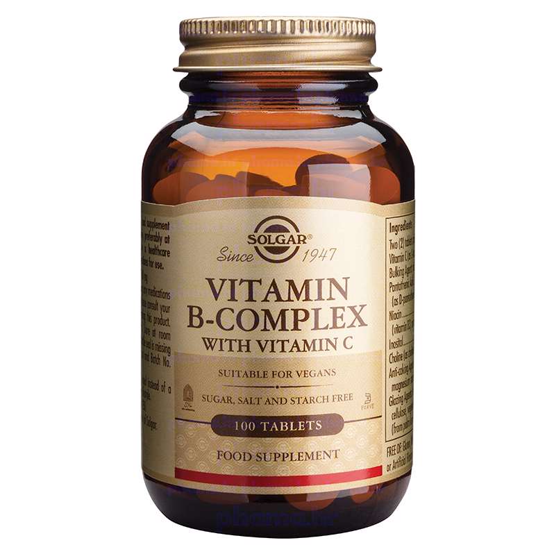 B kompleks s vitaminom C 100 tableta, Solgar