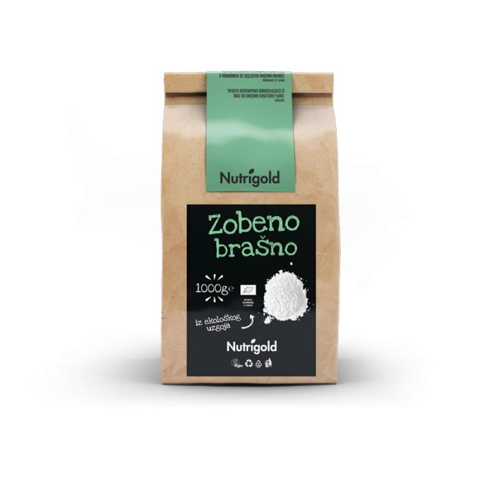 BRAŠNO ZOBENO 1 KG BIO, Nutrigold TZH