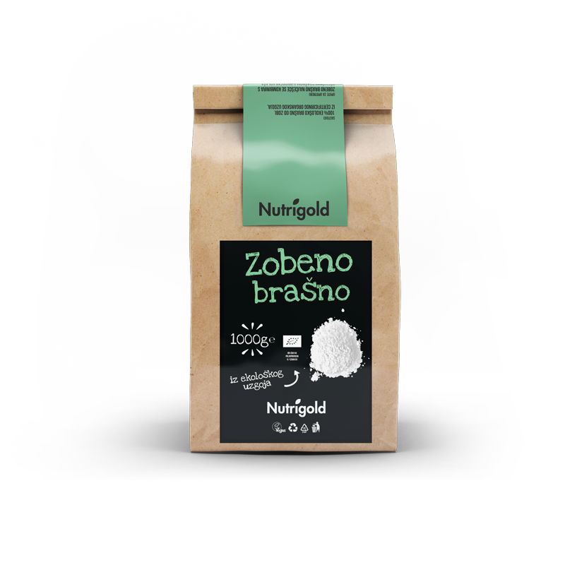 BRAŠNO ZOBENO 1 KG BIO, Nutrigold TZH