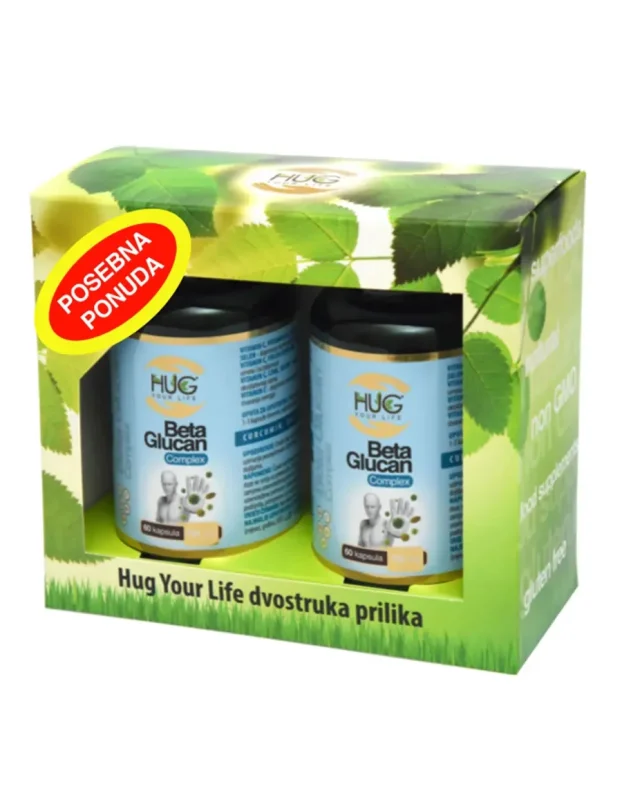 Beta Glukan kompleks 2 x 60 kapsula PROMO, Hug Your Life