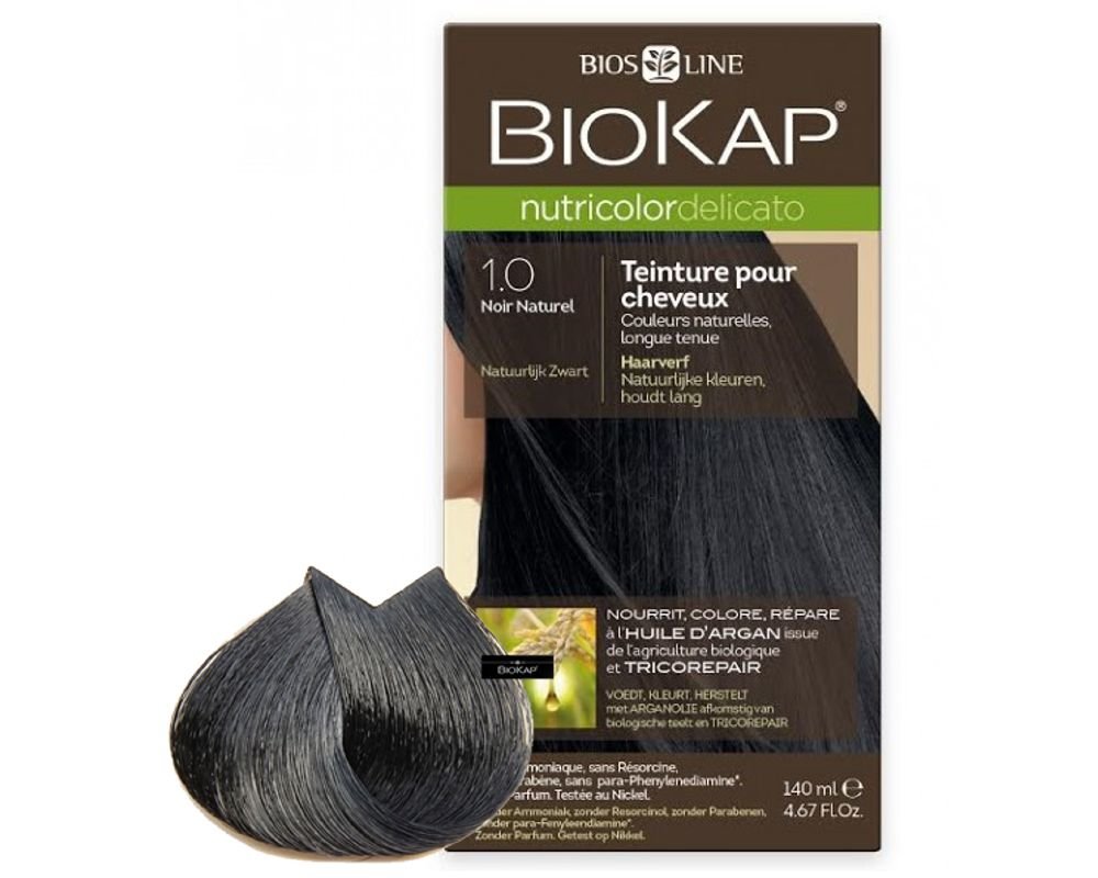 Biokap Nutricolor Delicato boja za kosu 1.0 Natural Black, Bios Line