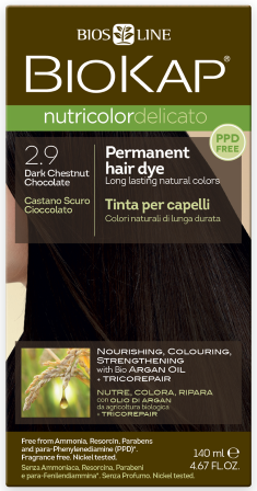 Biokap Nutricolor Delicato boja za kosu 2.9 Dark Chestnut Chocolate, Bios Line