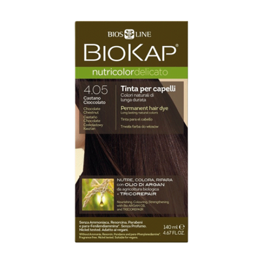 Biokap Nutricolor Delicato boja za kosu 4.05 Chocolate Chestnut, Bios Line