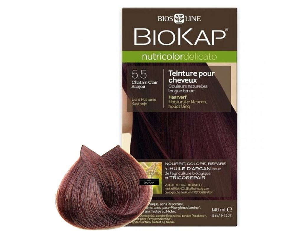Biokap Nutricolor Delicato boja za kosu 5.5 Mahagony Light Brown, Bios Line