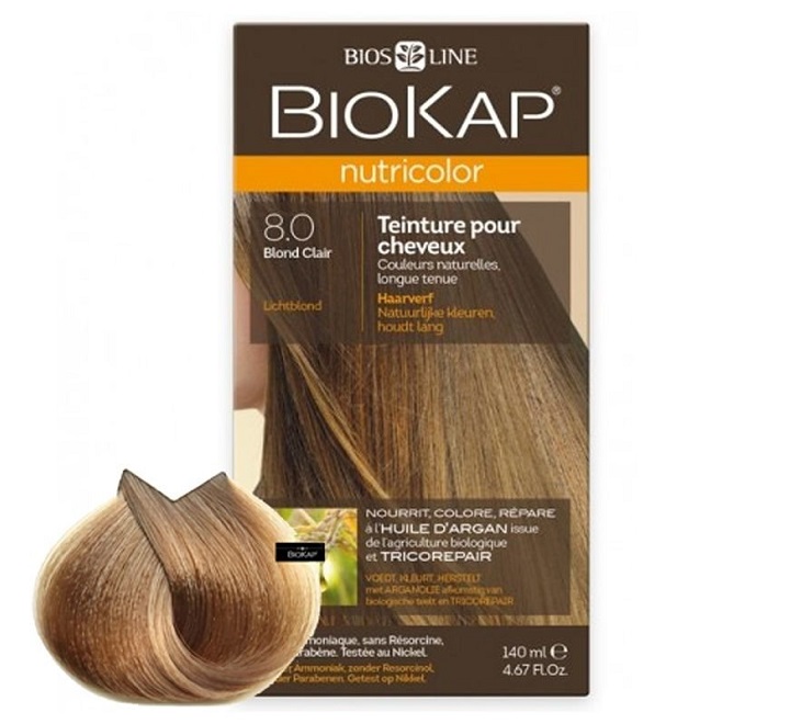 Biokap Nutricolor boja za kosu 8.0 Light Blond, Bios Line