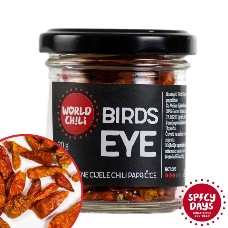 Birds eye cijele sušene chilli papričice 20g, Volim Ljuto