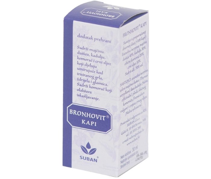 Bronhovit biljne kapi 30ml, Suban 1