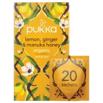 Čaj Limun, Đumbir, Manuka organski 20 filter vrećica, Pukka