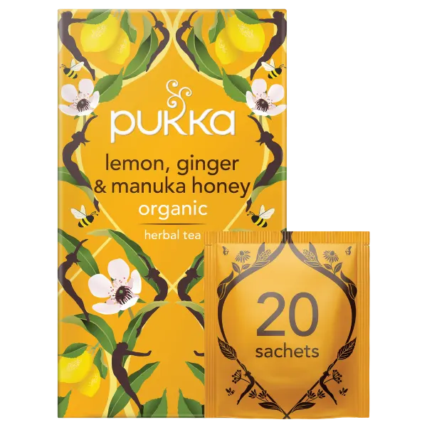 Čaj Limun, Đumbir, Manuka organski 20 filter vrećica, Pukka
