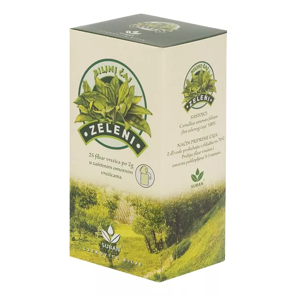 Čaj Zeleni 25 filter vrećica, Suban