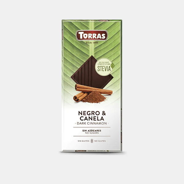 Čokolada tamna sa cimetom i stevijom 125 g, Torras