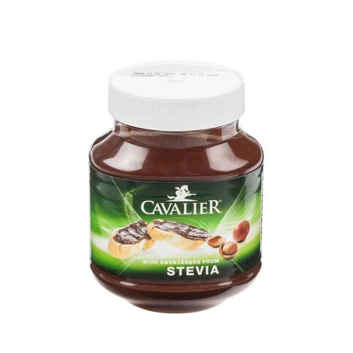Čokoladni namaz s lješnjacima i stevijom 380g, Cavalier