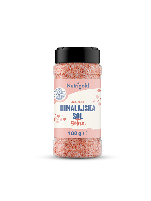 Himalajska sol sitna u staklenci 100g, Nutrigold