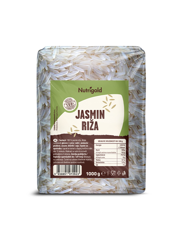 Jasmin riža organska 500g, Nutrigold