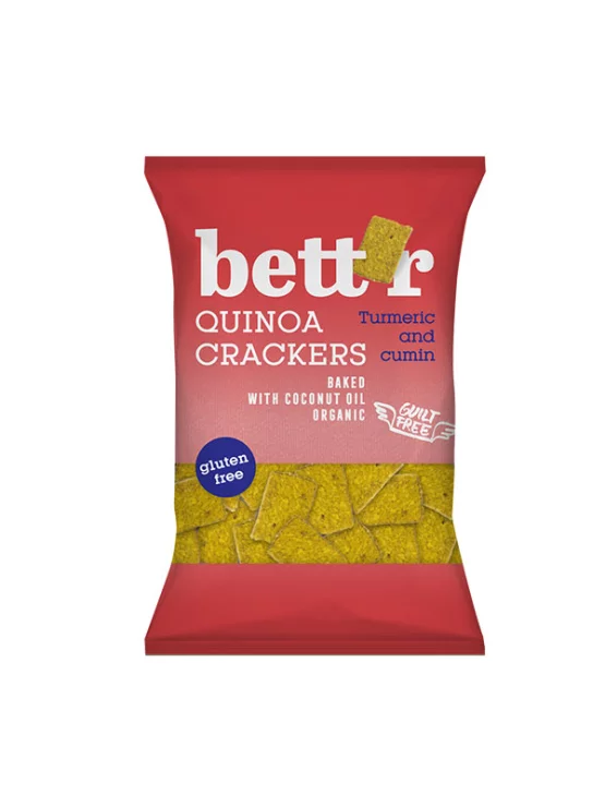Krekeri od kvinoje s kurkumom i kuminom organski 100g, Bett'r