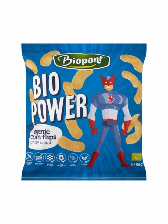 Kukuruzni flips Bio Power bez glutena organski 55g, Biopont