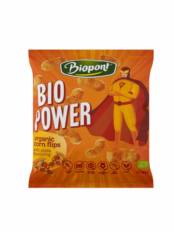 Kukuruzni flips Pizza Bio Power bez glutena organski 55g, Biopont