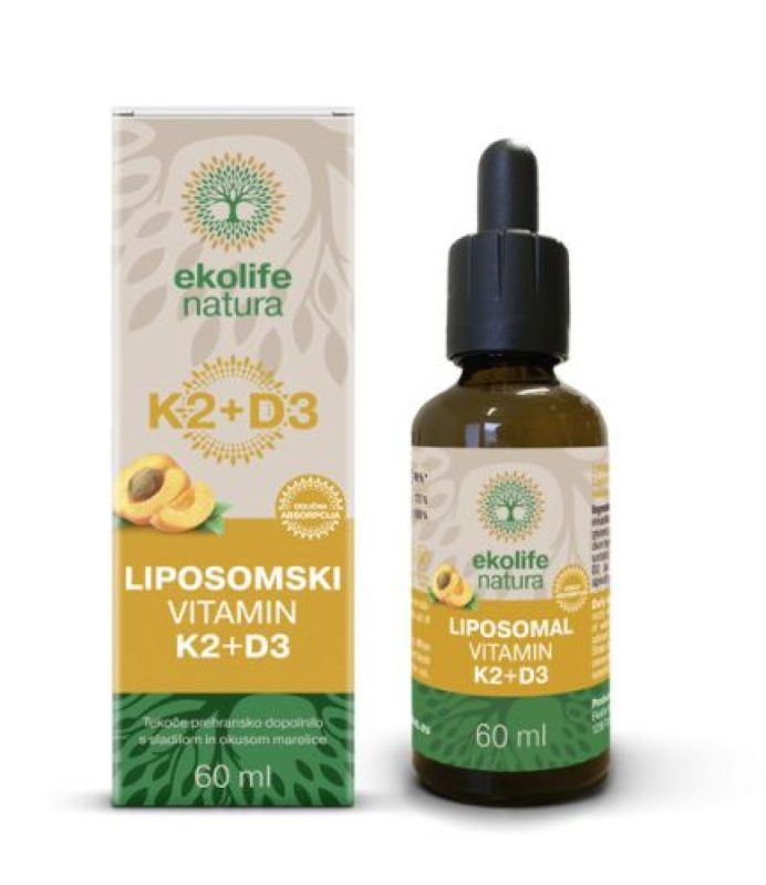 Liposomalni vitamin K2+D3 60 ml, Ekolife natura
