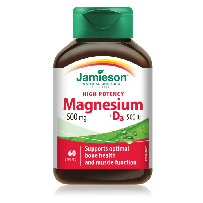 Magnezij 500mg + vitamin D3 60 tableta, Jamieson