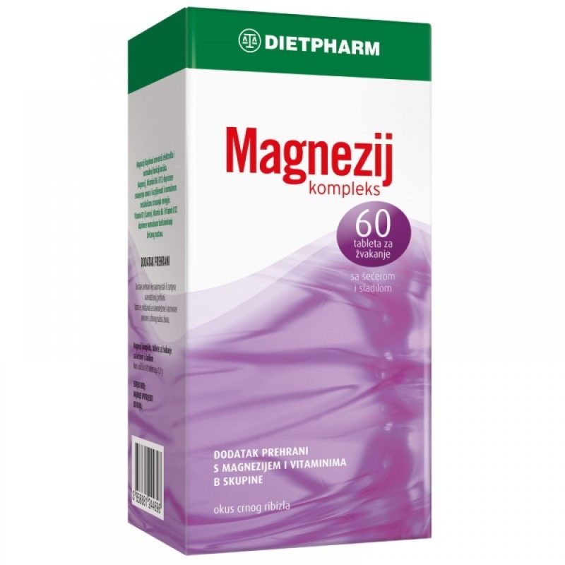 Magnezij kompleks 60 tableta za žvakanje, Dietpharm