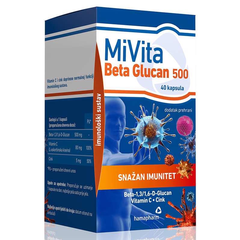 MiVita Beta Glukan 40 kapsula, Hamapharm