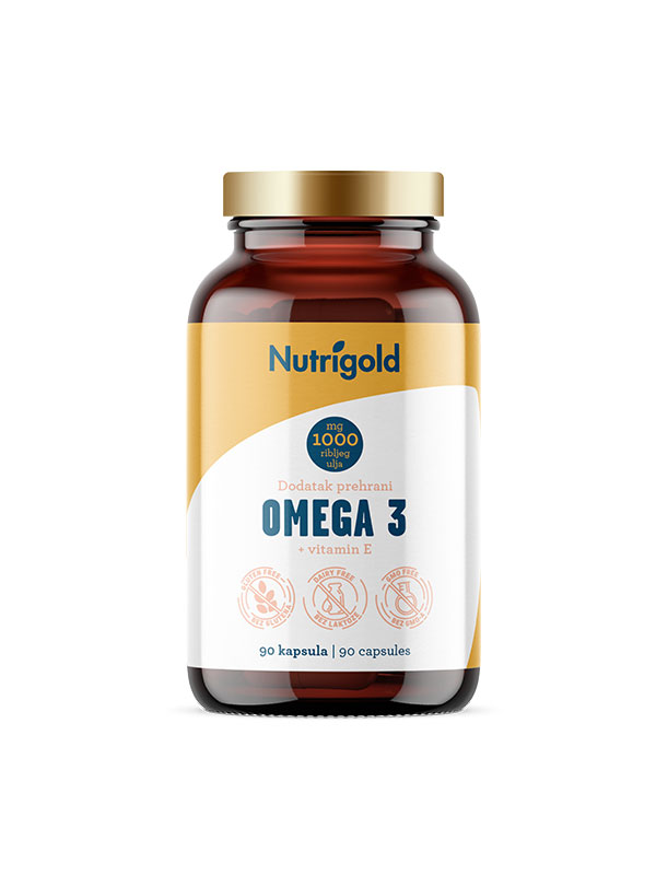 Omega 3 1000mg+vitamin E 90 kapsula, Nutrigold
