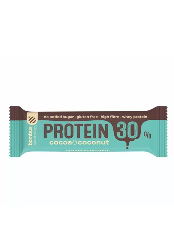 Protein bar 30% Coconut and Cocoa 50g, Bombus