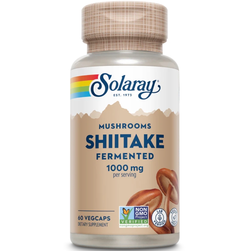 Shiitake Mushrooms 600mg 100 kapsula, Solaray 1