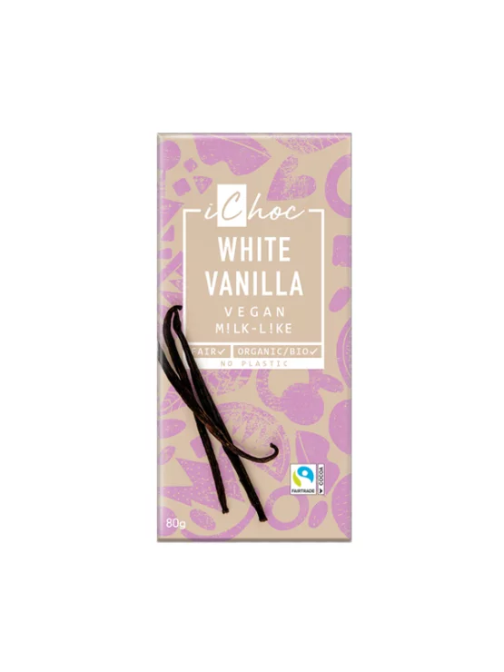 Veganska čokolada Crisp bijela organska 80g, iChoc