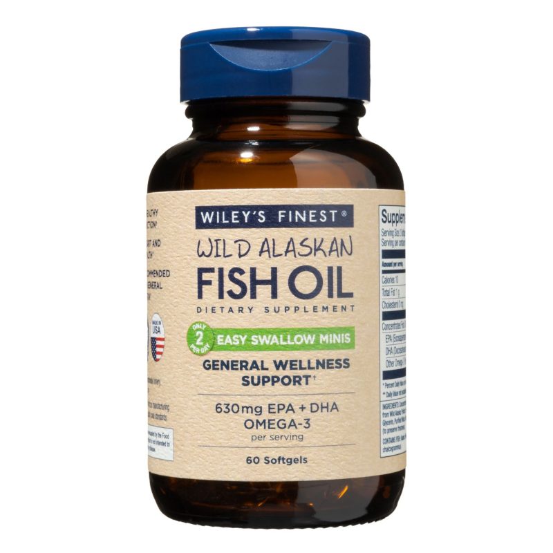 Wild Alaskan Fish Oil easy swallow Minis 60 kapsula, Terranova