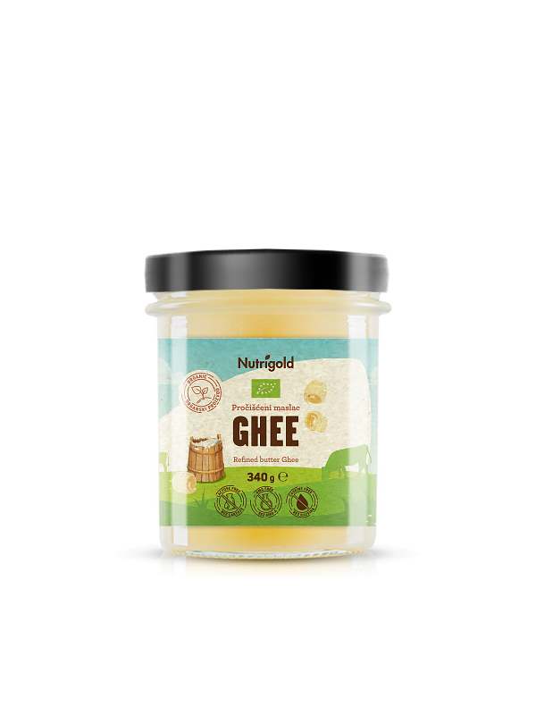 Ghee pročišćeni maslac organski 340ml, Nutrigold