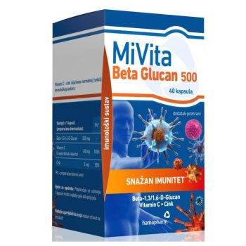 6430 576 Hamapharm MiVita Beta Glucan kapsule 40x500mg 350x350